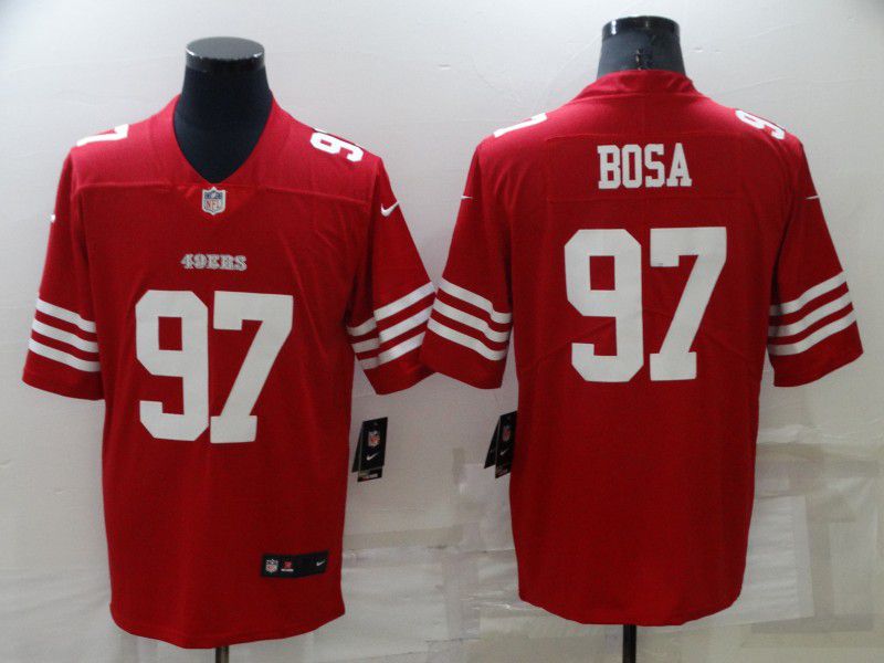 Men San Francisco 49ers 97 Bosa Red New 2022 Nike Limited Vapor Untouchable NFL Jersey